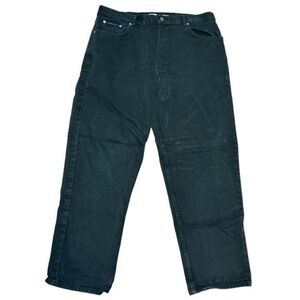 MENS Y2K CALVIN KLEIN JEANS BLACK STRAIGHT LEG DENIM JEANS, SIZE 38x30